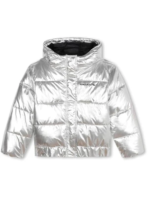 Karl Lagerfeld Kids Kurtka zimowa w kolorze srebrnym rozmiar: 152