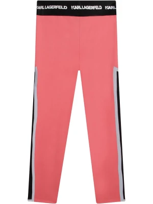 Karl Lagerfeld Kids Legginsy w kolorze różowym rozmiar: 152