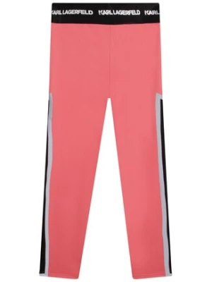 Karl Lagerfeld Kids Legginsy Z14202 D Różowy Regular Fit