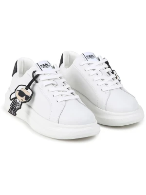Karl Lagerfeld Kids Skórzane sneakersy w kolorze biało-czarnym rozmiar: 35