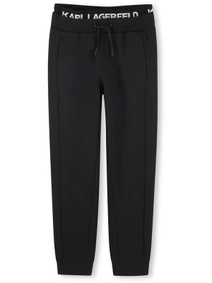 Karl Lagerfeld Kids Spodnie dresowe w kolorze czarnym rozmiar: 152