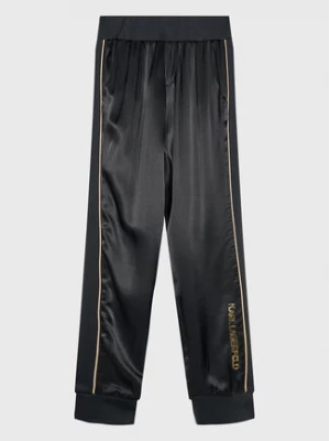 Karl Lagerfeld Kids Spodnie dresowe Z14196 S Czarny Regular Fit
