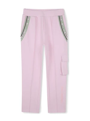 Karl Lagerfeld Kids Spodnie dresowe Z30451 S Różowy Regular Fit