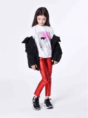 Karl Lagerfeld Kids Spodnie materiałowe Z14219 D Czerwony Skinny Fit