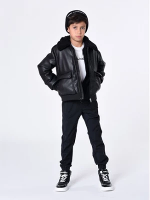 Karl Lagerfeld Kids Spodnie materiałowe Z24167 D Czarny Regular Fit