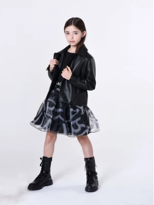 Karl Lagerfeld Kids Sukienka codzienna Z12261 S Czarny Regular Fit