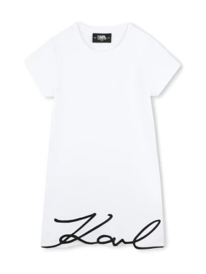 Karl Lagerfeld Kids Sukienka codzienna Z30454 D Biały Regular Fit