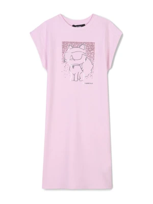 Karl Lagerfeld Kids Sukienka codzienna Z30456 M Różowy Regular Fit