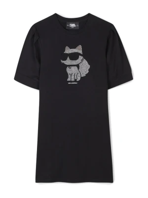 Karl Lagerfeld Kids Sukienka codzienna Z30458 M Czarny Regular Fit