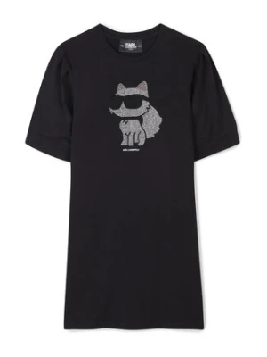 Karl Lagerfeld Kids Sukienka codzienna Z30458 S Czarny Regular Fit