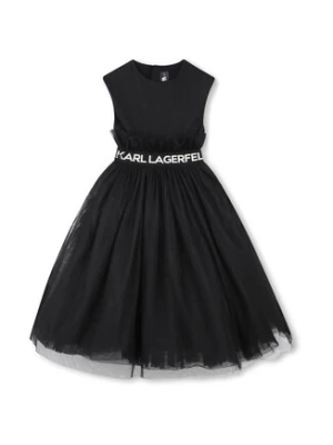 Karl Lagerfeld Kids Sukienka codzienna Z30467 D Czarny Regular Fit