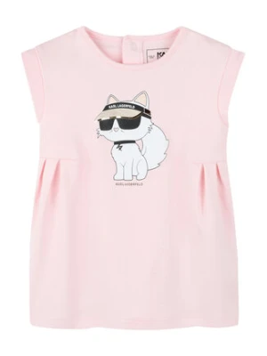Karl Lagerfeld Kids Sukienka codzienna Z30510 M Różowy Regular Fit