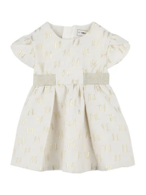 Karl Lagerfeld Kids Sukienka codzienna Z30515 M Écru Regular Fit
