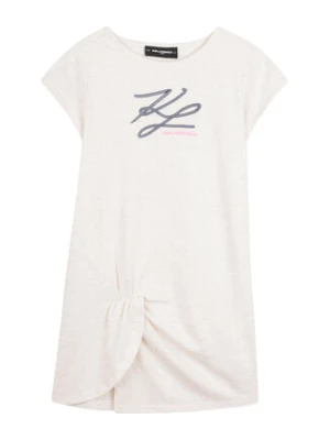 Karl Lagerfeld Kids Sukienka codzienna Z31150 D Biały Regular Fit