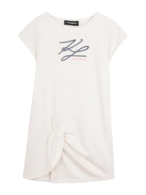 Karl Lagerfeld Kids Sukienka codzienna Z31150 D Biały Regular Fit