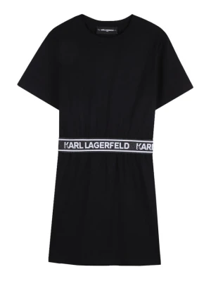 Karl Lagerfeld Kids Sukienka codzienna Z31152 D Czarny Regular Fit