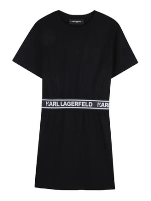 Karl Lagerfeld Kids Sukienka codzienna Z31152 S Czarny Regular Fit