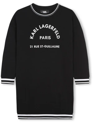 Karl Lagerfeld Kids Sukienka dresowa w kolorze czarnym rozmiar: 176