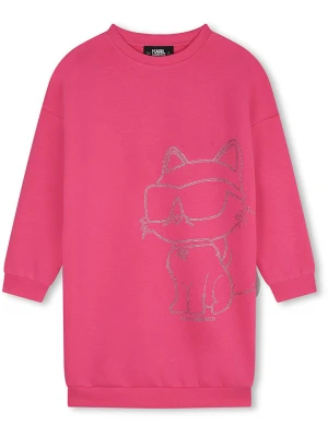 Karl Lagerfeld Kids Sukienka dresowa w kolorze różowym rozmiar: 140