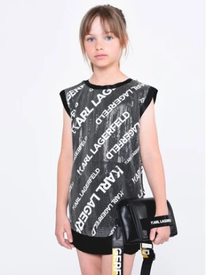 Karl Lagerfeld Kids Sukienka elegancka Z12242 D Czarny Regular Fit