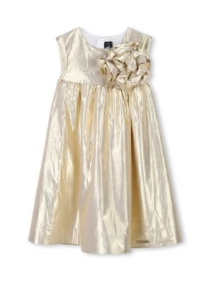 Karl Lagerfeld Kids Sukienka elegancka Z30474 S Złoty Regular Fit