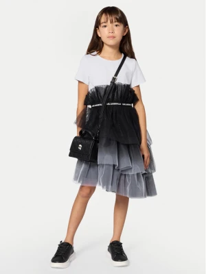 Karl Lagerfeld Kids Sukienka elegancka Z31326 S Czarny Regular Fit