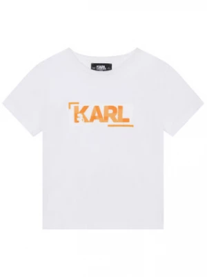 Karl Lagerfeld Kids T-Shirt Z25397 S Biały Regular Fit
