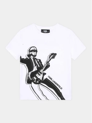Karl Lagerfeld Kids T-Shirt Z25417 S Biały Regular Fit