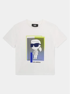 Karl Lagerfeld Kids T-Shirt Z30041 D Biały Regular Fit