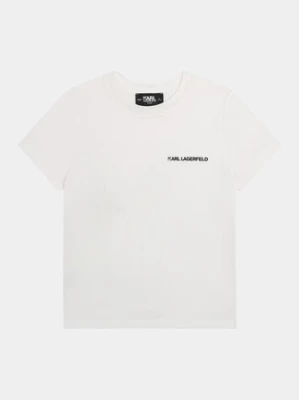 Karl Lagerfeld Kids T-Shirt Z30056 S Biały Regular Fit