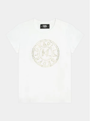 Karl Lagerfeld Kids T-Shirt Z30109 D Biały Regular Fit