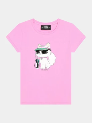 Karl Lagerfeld Kids T-Shirt Z30111 S Różowy Regular Fit