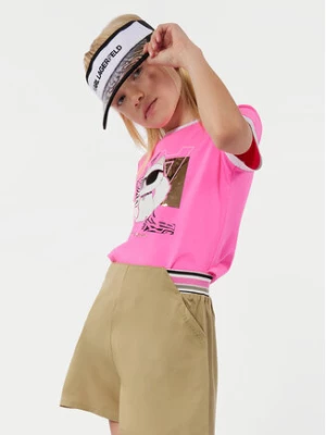 Karl Lagerfeld Kids T-Shirt Z30112 D Różowy Regular Fit