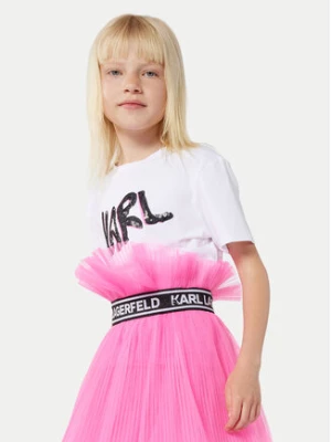 Karl Lagerfeld Kids T-Shirt Z30114 S Biały Regular Fit