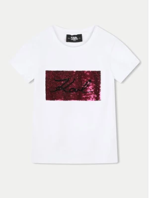 Karl Lagerfeld Kids T-Shirt Z30210 S Biały Regular Fit