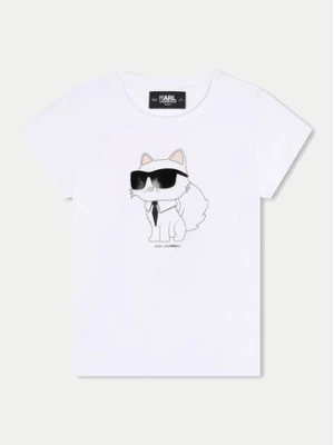 Karl Lagerfeld Kids T-Shirt Z30211 D Biały Regular Fit