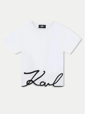 Karl Lagerfeld Kids T-Shirt Z30212 M Biały Regular Fit