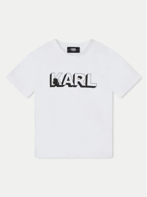 Karl Lagerfeld Kids T-Shirt Z30254 M Biały Regular Fit