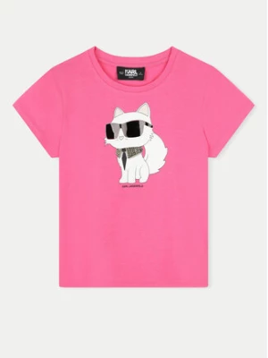 Karl Lagerfeld Kids T-Shirt Z30366 D Różowy Regular Fit