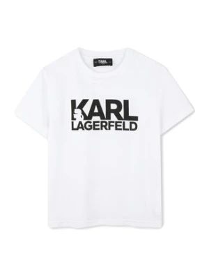 Karl Lagerfeld Kids T-Shirt Z30435 S Biały Regular Fit