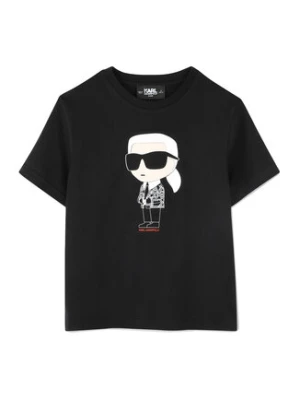 Karl Lagerfeld Kids T-Shirt Z30438 S Czarny Regular Fit