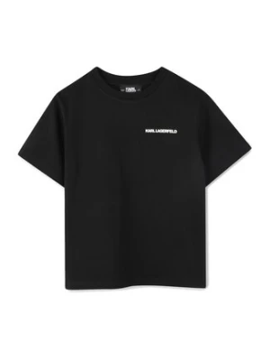 Karl Lagerfeld Kids T-Shirt Z30440 S Czarny Regular Fit