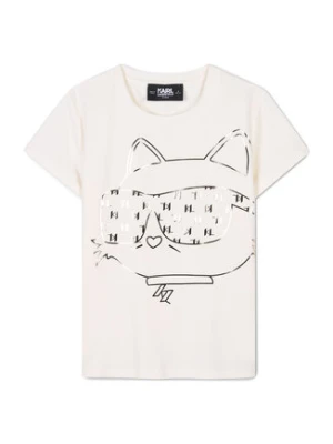 Karl Lagerfeld Kids T-Shirt Z30447 M Écru Regular Fit