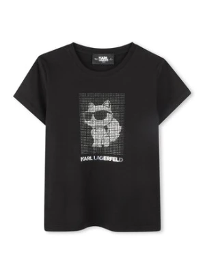 Karl Lagerfeld Kids T-Shirt Z30489 S Czarny Regular Fit