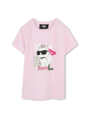 Karl Lagerfeld Kids T-Shirt Z30491 D Różowy Regular Fit