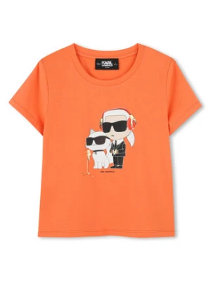 Karl Lagerfeld Kids T-Shirt Z30492 M Pomarańczowy Regular Fit