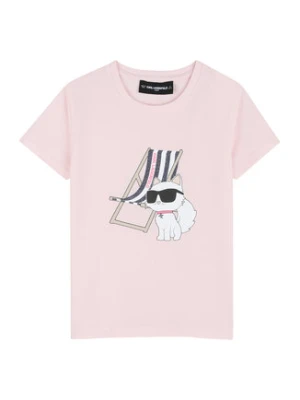 Karl Lagerfeld Kids T-Shirt Z31157 S Różowy Regular Fit
