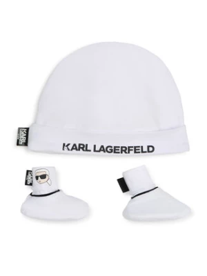 Karl Lagerfeld Kids Zestaw Czapka i Skarpety Z30180 Biały