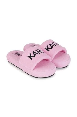Karl Lagerfeld klapki dziecięce kolor różowy