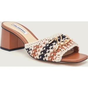 Karl Lagerfeld Klapki na słupku PLAZA II | z dodatkiem skóry